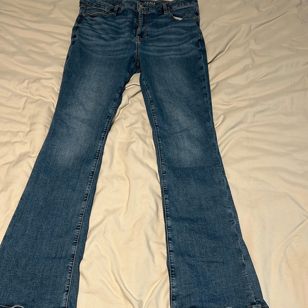 High rise skinny kick jeans